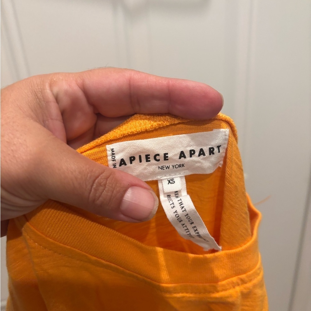 apiece apart nina cinched mini dress creamsicle - Picture 6 of 8
